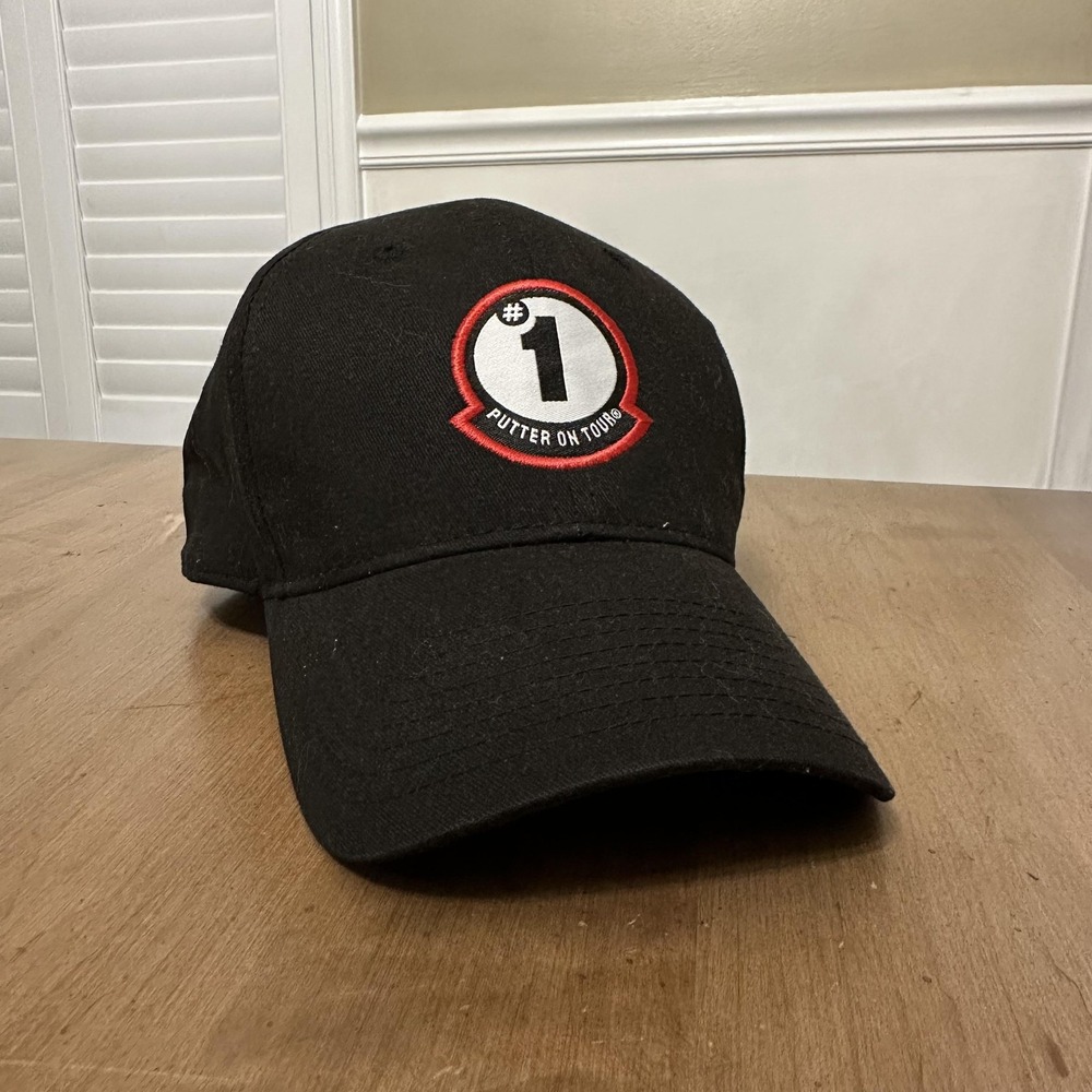 Odyssey Golf Hat Cap Strap Back Black Putter On Tour Mens PGA Golf Tour